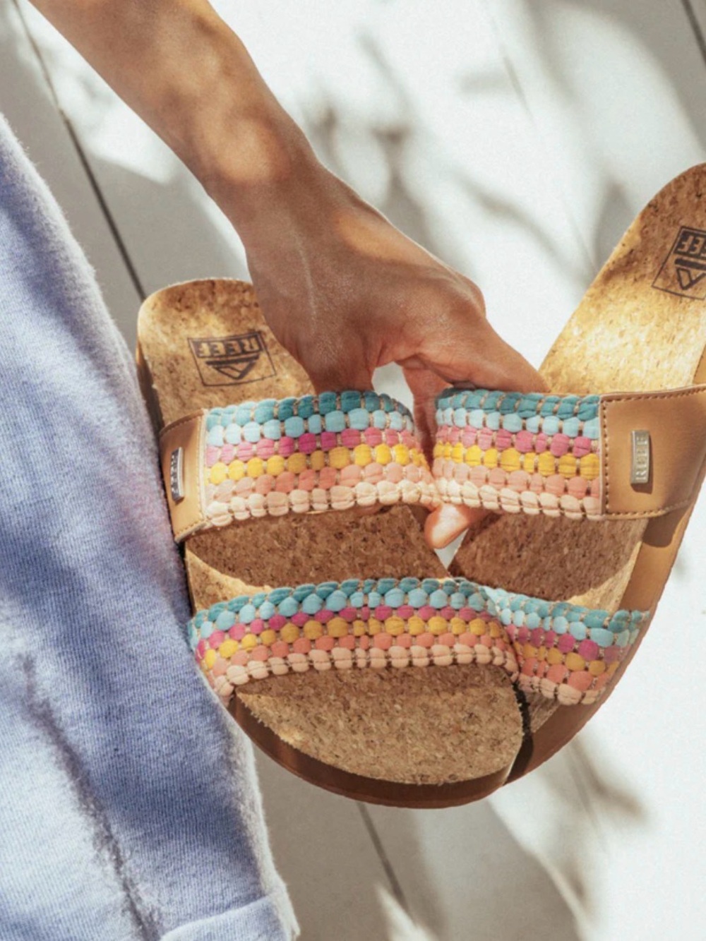 Reef Cushion Vista Arch Support Sandals Size 8 Sherbet Multi - Picture 3 of 8